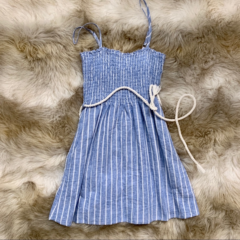 F21 Striped Blue Mini Dress